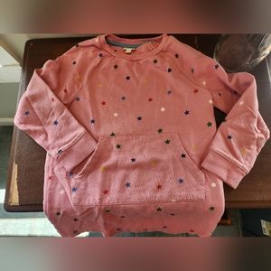 Boden sweatshirt tunic pink stars girls 8-9Y